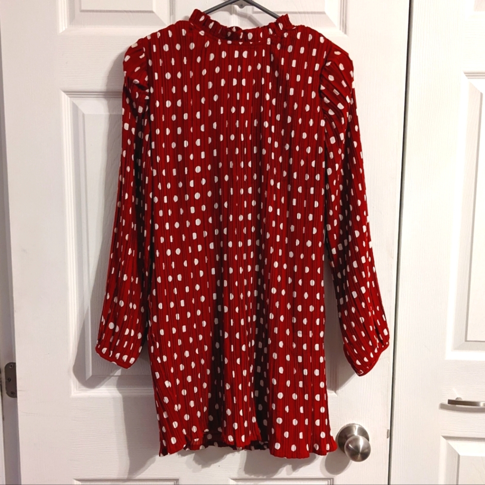 NWT Lulu's Polkadot Shift Dress in Red, Size XSmall